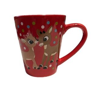 Rudolf the Red Nose Reindeer and Clarice Red Coffee Mug 11 oz Pre-owned